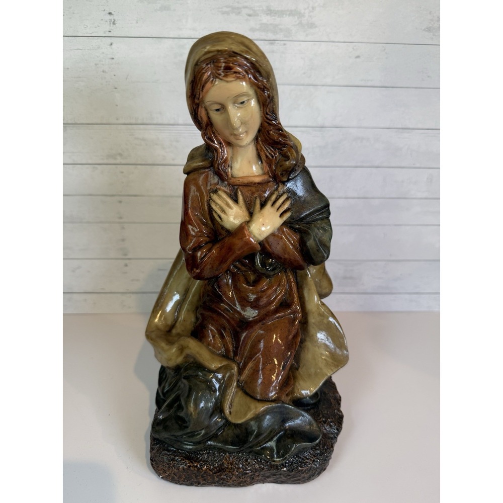 Vintage Style Virgin Mary Madonna Figurine 12" Religious Catholic Statue Decor